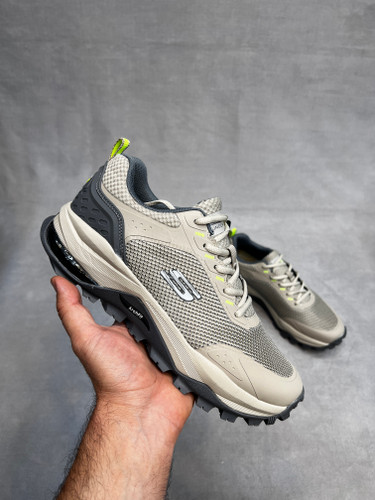 کفش روزمره و طبیعت گردی skechers bounder RSE/archfit/کرم طوسی